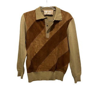 Galila Sweater Men Small Medium Italian Hipster 70s Rockabilly Mixed Fabric Wool